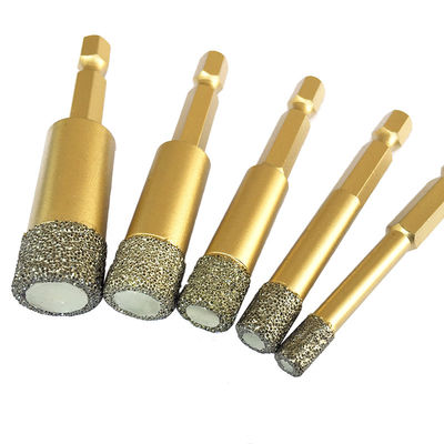 6 mm Vacuum Brazed Diamond Finger Bits voor Marble Drilling Feed Rate 24-48 "per minuut