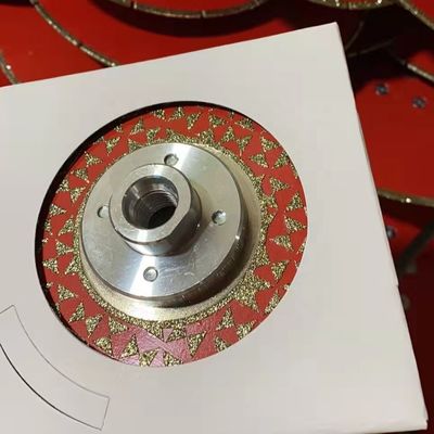 180 mm geelektroplateerde marmeren snijplaat met M14 flens en OEM-ondersteuning op maat