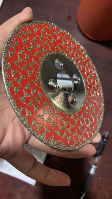 180 mm geelektroplateerde marmeren snijplaat met M14 flens en OEM-ondersteuning op maat