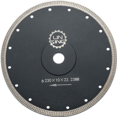 140 tanden Silent Mesh Diamond Circular Saw Blade voor het snijden van keramiek/porselein/dekton