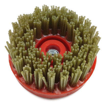 Diamant Abrasive Grains Ronde Nylon Borstel voor Marmer Granit Antiek Oppervlak OEM