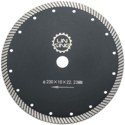 Scherpte Turbo Type 9" Inch 230mm M14 Diamantzaagblad voor het snijden van steenkeramiek