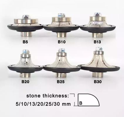 Geelektroplateerde diamanten router bit V30 D75MM voor het profileren en slijpen van precieze steen
