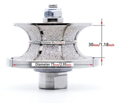 Stabiele prestaties en lange levensduur Diamanten gereedschappen Vacuum geslepen Diamanten router bits