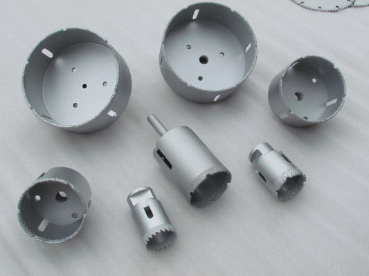 6 mm Vacuum Brazed Diamond Finger Bits voor Marble Drilling Feed Rate 24-48 "per minuut