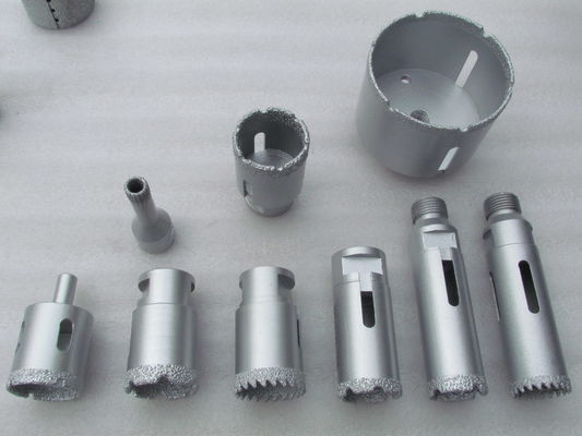 6 mm Vacuum Brazed Diamond Finger Bits voor Marble Drilling Feed Rate 24-48 "per minuut