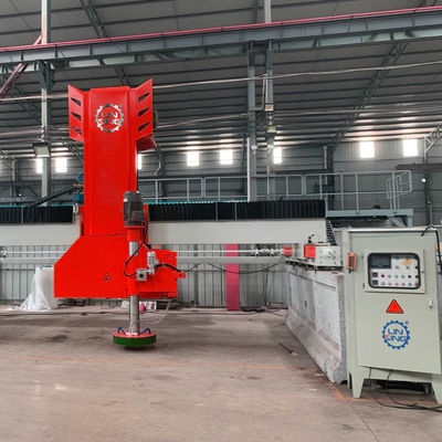 Steenblokmaaier met horizontale plus verticale brugzaag en PLC-besturingssysteem