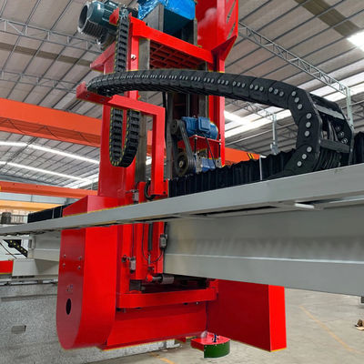 Steenblokmaaier met horizontale plus verticale brugzaag en PLC-besturingssysteem