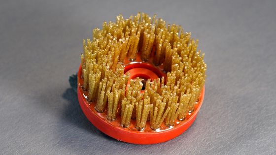 Ronde slijpborstel voor diamanten slijpstof op leer, steen, marmer, slijpstof