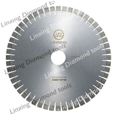 Zilveren/zwarte diamantzaagbladen voor het snijden van steengranit