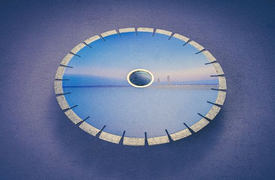 Granitsteen snijplaat 14'' Niet-slijp lemmet met laser brug lemmet machine tool